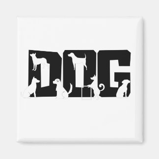 Hond WordArt in 3d Magneet