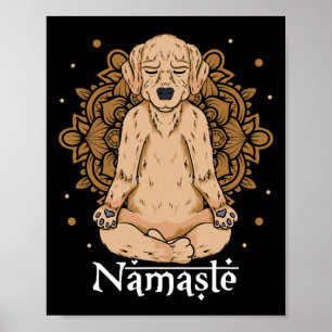 Hond Yoga Shirt Grappige Puppy Liefhebbers Namaste Poster