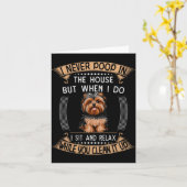 Hond Yorkie O Spullen Huisdier Vader Prijs Yorkieo Kaart (Gele Bloem)