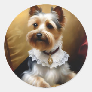 Hond Yorkshire Terrier Beauty Ronde Sticker