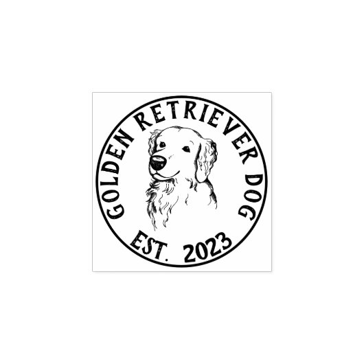 Hond Zakelijk Puppy Golden retriever Rubberstempel (Afrduk)