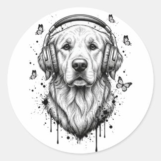Hond Zakelijk Ronde Sticker