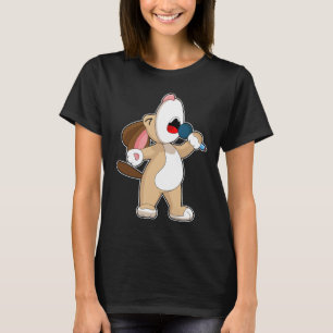 Hond Zanger Microfoon Zingen T-shirt