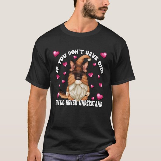 Hond zegt voor kabouter en Duitse herder-moeder T-shirt (Voorkant)