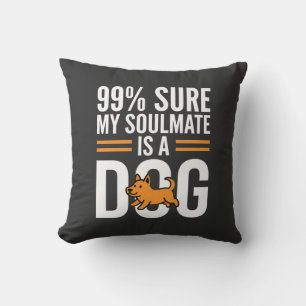 Hond Zielsverwant Grappige Huisdierliefhebber Typo Kussen