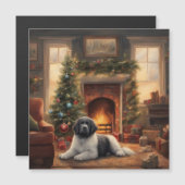 Hond zit voor een kerstboom (Voorkant / Achterkant)