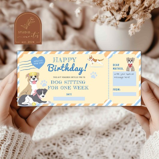 Hond Zit Zittag Cadeaubon