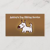  hond zitten, kammen, lopen visitekaartje (Achterkant)