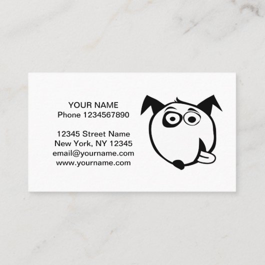 Hond zitten, wandelen & verzorgen visitekaartjes (Achterkant)