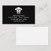 Hond Zittend Schattig Eenvoudige Visitekaartjes (Voorkant / Achterkant)