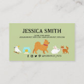 Hond Zittend Wandelen Huisdier Groomer Hounds Groo Visitekaartje (Achterkant)