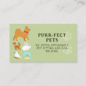 Hond Zittend Wandelen Huisdier Groomer Hounds Groo Visitekaartje (Voorkant)