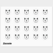 Hond Zodiac  Ronde Sticker (Vel)