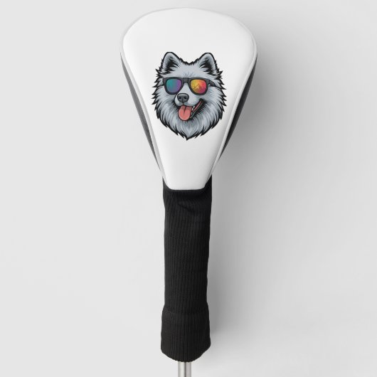 Hond Zonnebril Berg Zonsondergang Reflectie Golfheadcover (Voorkant)