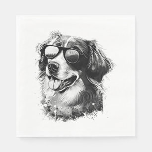 Hond Zonnebril Dier Cool Grappige basset hond Servet