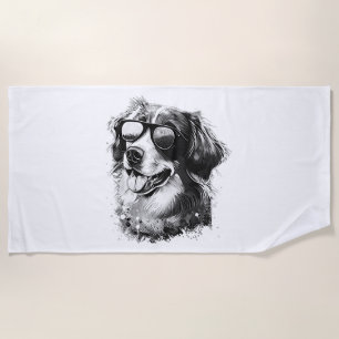 Hond Zonnebril Dier Cool Grappige basset hond Strandlaken