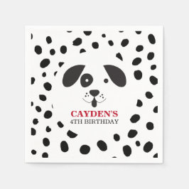 Hond Zwarte Vlek Dalmatiër Verjaardag Servet