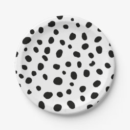 Hond Zwarte Vlek Dalmatische Verjaardag Papieren Bordje