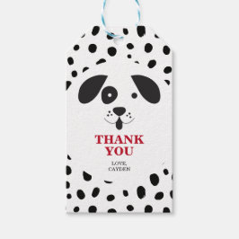 Hond Zwarte Vlek Dalmatische Verjaardagsverrassing Cadeaulabel