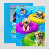 Hond Zwembad Feestje Kaart (Voorkant / Achterkant)
