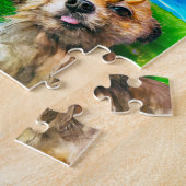 Hond Zwembad Feestje Legpuzzel (Zijkant)