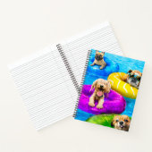 Hond Zwembad Feestje Notitieboek (Binnen)