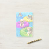 Hond Zwembad Feestje Post-it® Notes (Op bureau)
