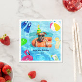 Hond Zwembad Party Puppy Pawty Verjaardag Servet (Insitu)