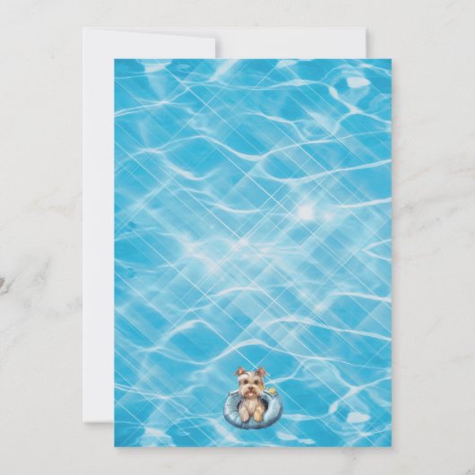 Hond Zwembad Pawty Feest Kaart (Achterkant)