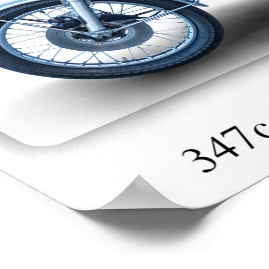 Honda CB350 Four 1973 Motorcycle - A3 Print (Hoek)