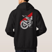 Honda CBR man hoodie - Laten we wat insecten gaan  (Achterkant)