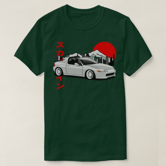 Honda Civic Del Sol JDM Stijl T-shirt (Design voorkant)