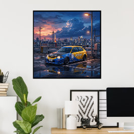Honda Civic EK9 Toercar Poster