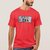 honda civic engine licence t-shirt (Voorkant)