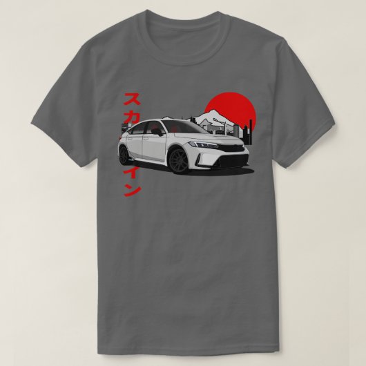 Honda Civic fl5 Retro Stijl T-shirt (Design voorkant)