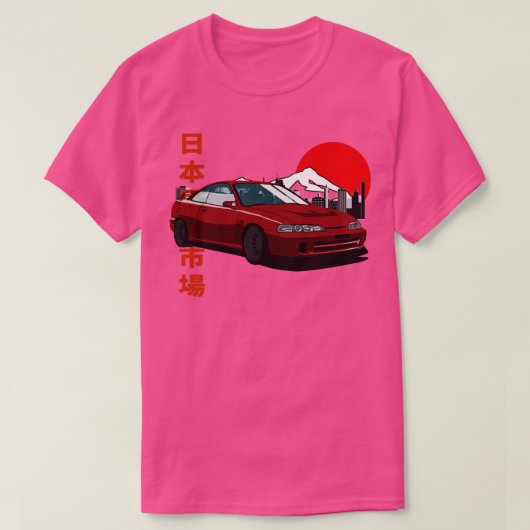 Honda Integra DC2 Japanse Retro Stijl T-shirt (Design voorkant)