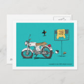 honda op het strand briefkaart (Voorkant / Achterkant)