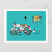 honda op het strand briefkaart (Voorkant)