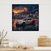Honda Prelude Toercar Poster (Keuken)