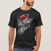 Honda S2000 F20C-engine Classic T-Shirt (Voorkant)