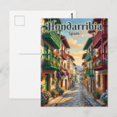 Hondarribia Oude Stad Spanje Briefkaart (Voorkant / Achterkant)