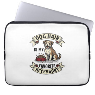 Honddenhaar Shirt Vintage Gravure Grappige Hond Li Laptop Sleeve