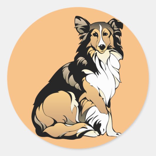 hondehond ronde sticker (Voorkant)