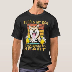 Honden 365 Beer & Schattige Dog Nooit gebroken Mij T-shirt