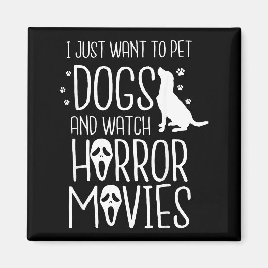 Honden Aaien En Griezelen - Halloween Hond Magneet (Voorkant)