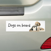 Honden aan boord bumpersticker (Op auto)