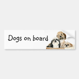 Honden aan boord bumpersticker