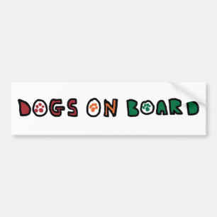 Honden aan boord bumpersticker