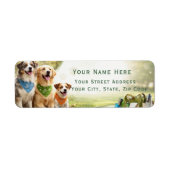 Honden Aangepast Retouradres Etiket (Voorkant)