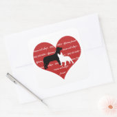 Honden adoptie reddingsboksticker plein vierkante sticker (Envelop)